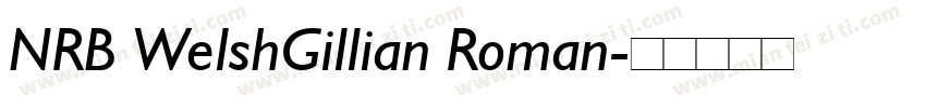 NRB WelshGillian Roman字体转换